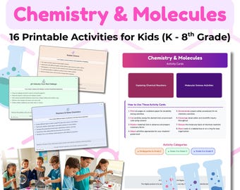 Chemistry & Molecular Science - 16 Activity Cards for Kids | Homeschool STEM Curriculum | Digital Download