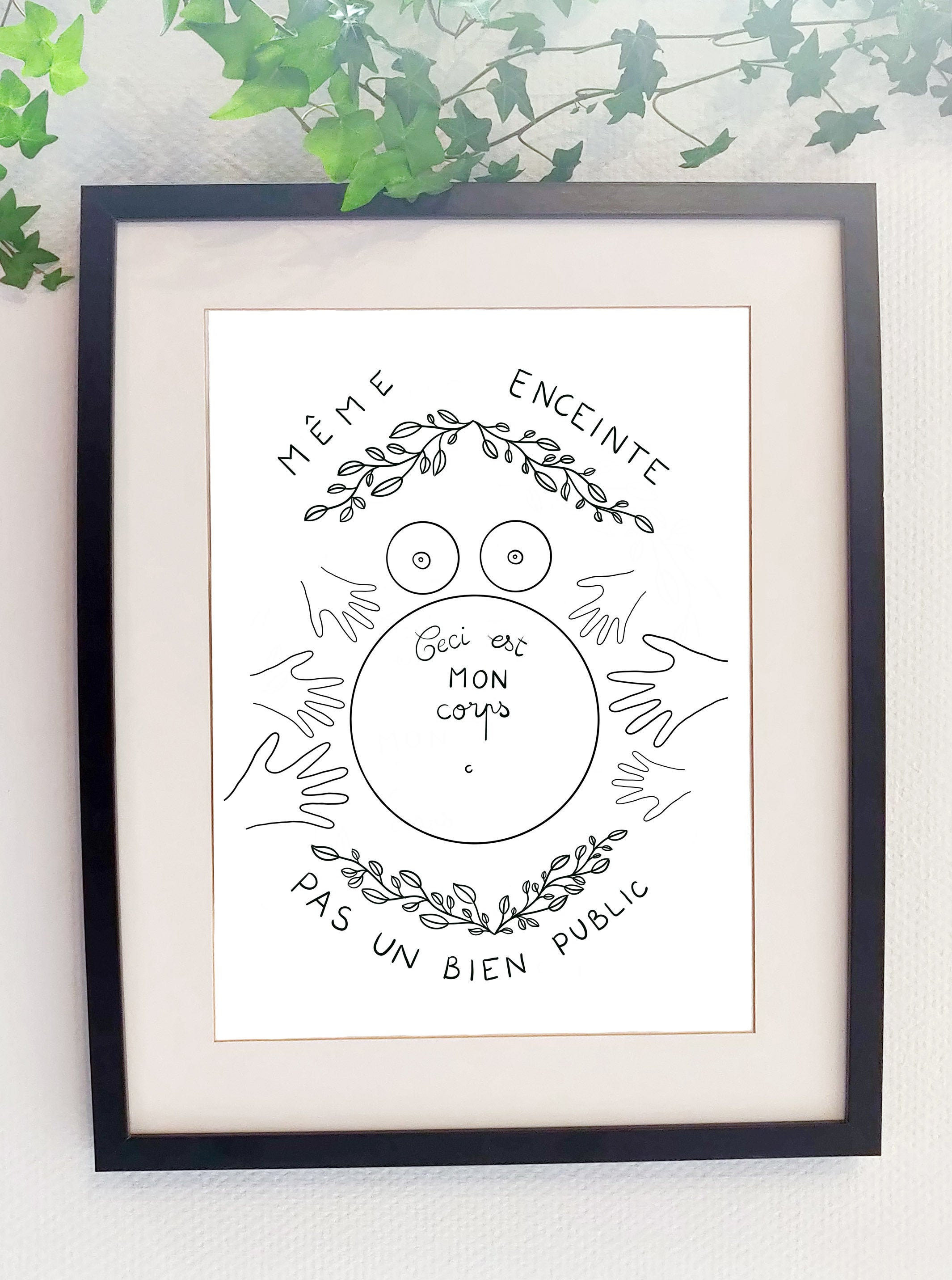 Affiche Même Enceinte Print Pregnant Consentement Woman
