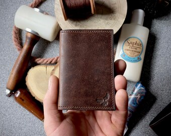 Handmade Vintage Leather Card Holder