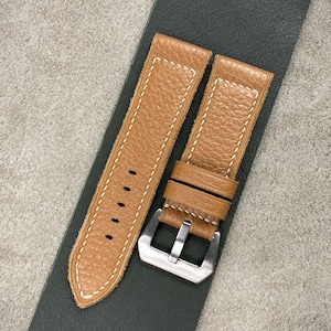 Handgemaakte leren horlogeband in Panerai-stijl