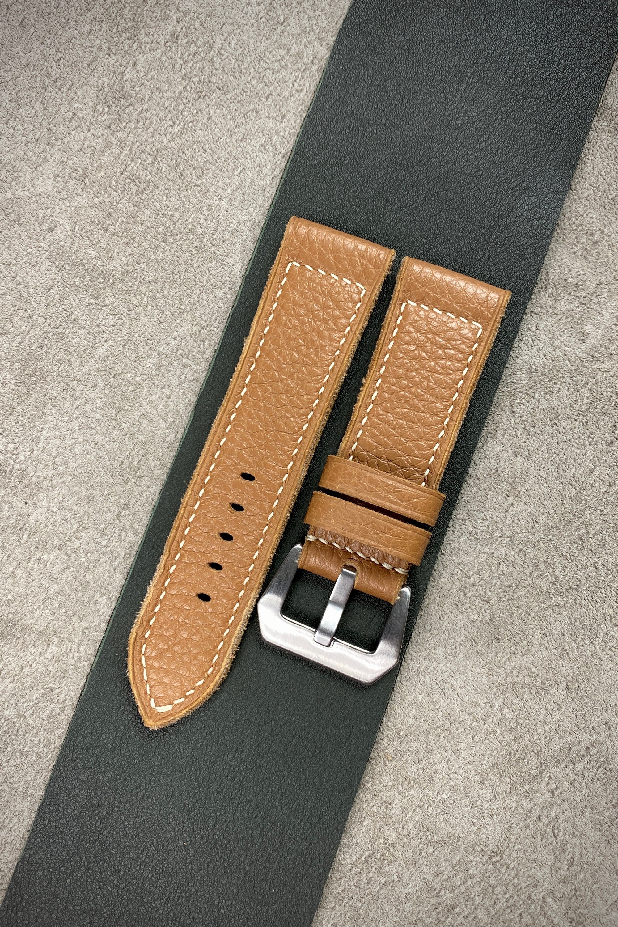 Correa de reloj de cuero estilo Panerai hecha a mano