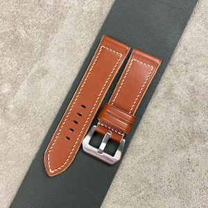 Handgemaakte leren horlogeband in Panerai-stijl