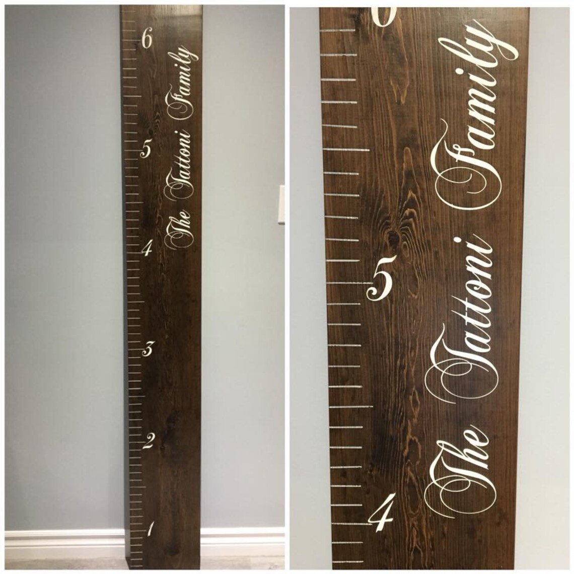 Personalized Wood Growth Chart Etsy