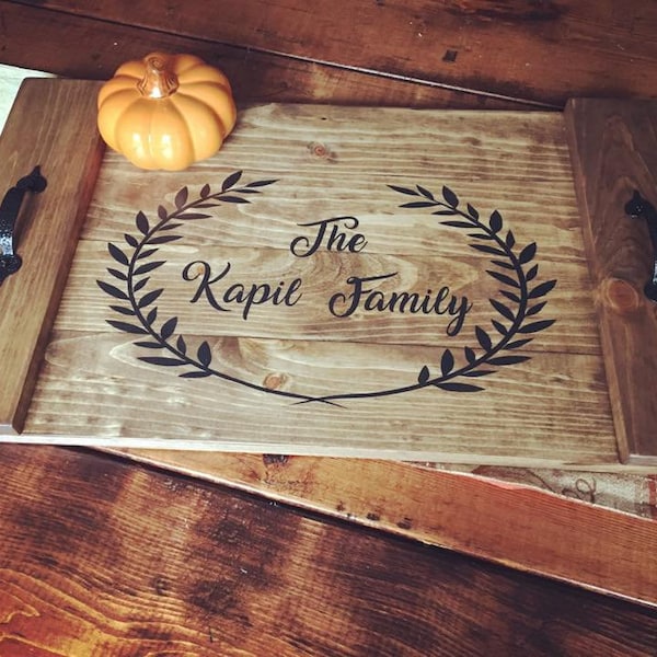 Wood Serving Tray Etsy