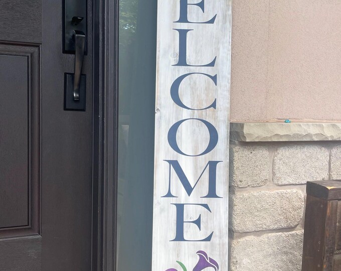 5ft Welcome Porch Sign, Rustic Sign, Porch Decor, Wood Sign, Wood Porch ...