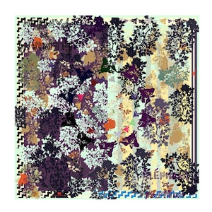 Écharpe en soie florale, écharpe carrée en soie, écharpe peinte à la main pour femme, châle, très grande écharpe de créateur, écharpe multicolore, cadeaux pour elle
