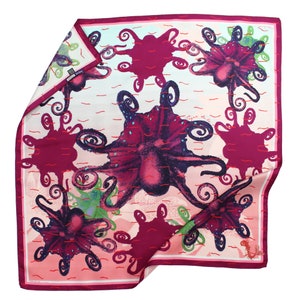 Silk Hair Scarf, Head Scarf, Neckerchief, Pure Silk Scarf, Luxury Scarf, Bandanas For Women, Colorful Scarf, Square Scarf, Lightweight Scarf, Summer Scarf, Designer Scarf, Unique Gift For Her, Small Scarf