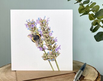 Bee Card | Bee Greeting Card | Bee Greetings Card | Wildlife Card | Blank Inside