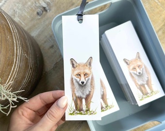 Fox & Clover Bookmark | Fox Bookmark | Animal Bookmark | Bookmark | Wildlife Bookmark | Book Lovers | Book Gift
