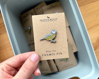 Blaumeise Emaille Pin | Blaumeise Anstecknadel | Vogel Emaille Pin | Soft Enamel Pin | Wildtiere Emaille Pin | Wildtiere Anstecker