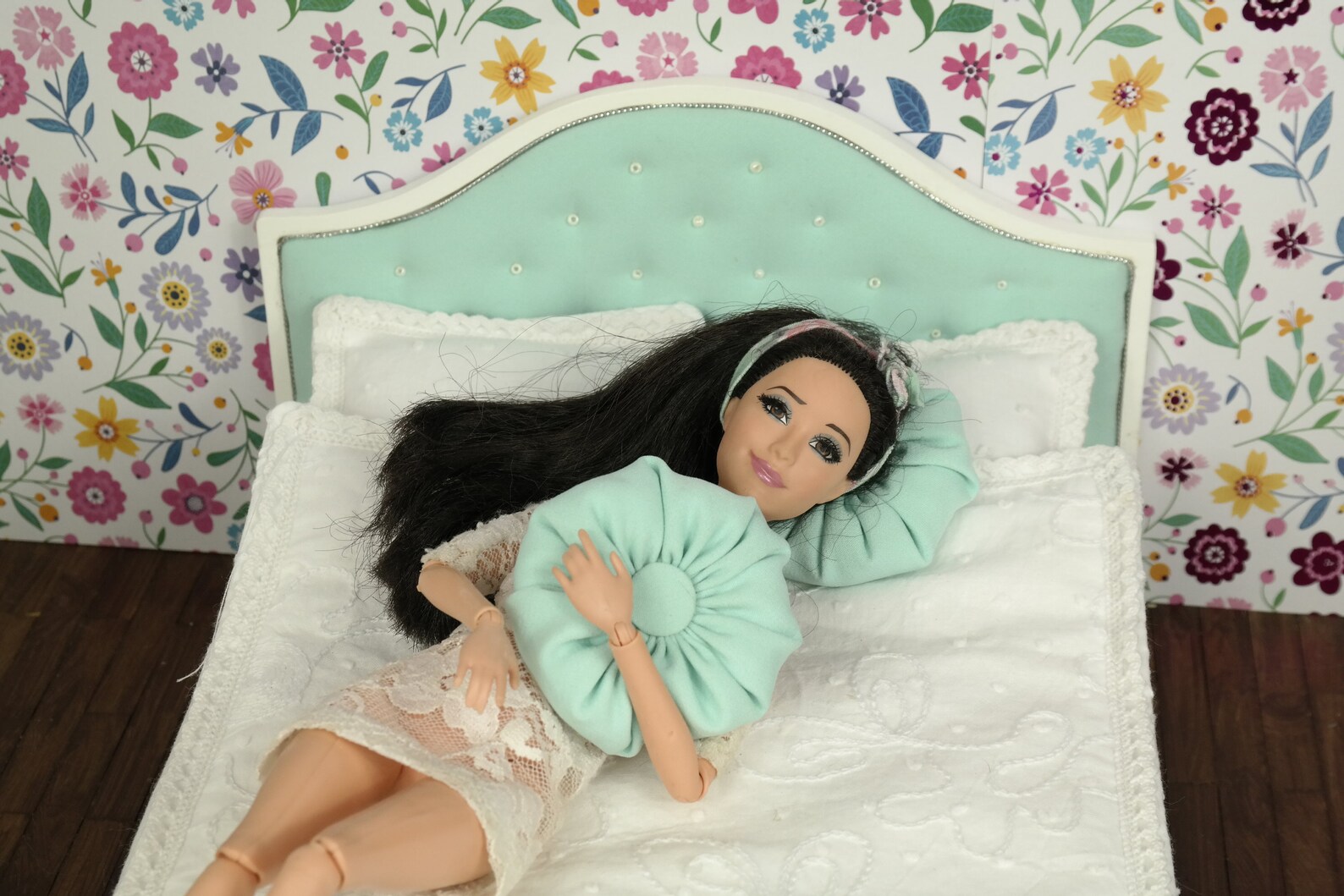 Double Bed NICOLA / 16 scale bed / for 12 inch Etsy