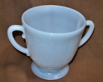 vintage Macbeth Evans American Sweetheart Pattern - Verre dépression - Blanc / Monax - Sugar Bowl