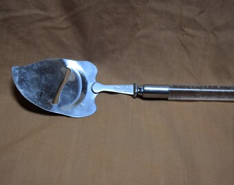 Vintage Mid Century Frontier Forge Cheese Slicer / Cutter / Server  - Stainless Steel With Lucite Handle - Marked Japan