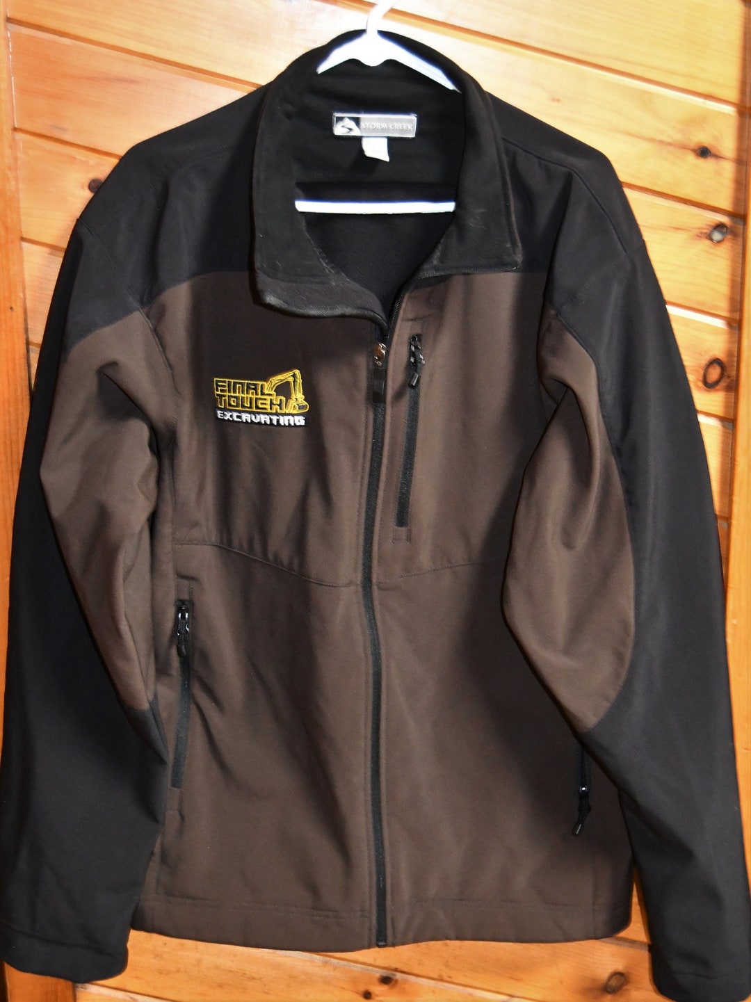 Vintage Storm Creek Jacket Final Touch Excavating / Mens Size 2XL Tall