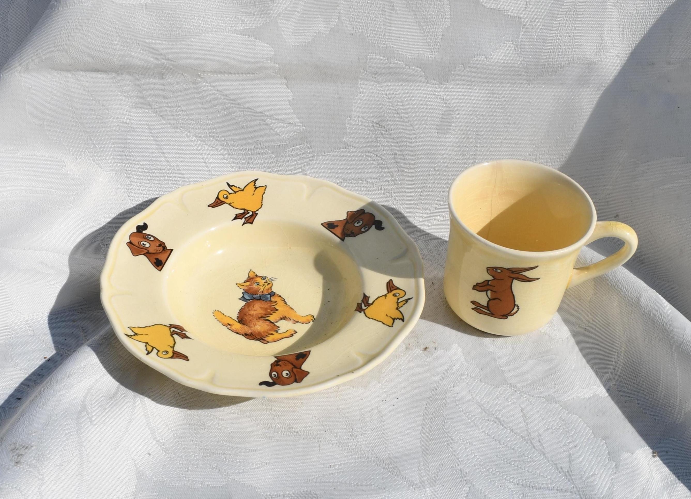 Vintage Antique Kitten Tea Cup - Etsy