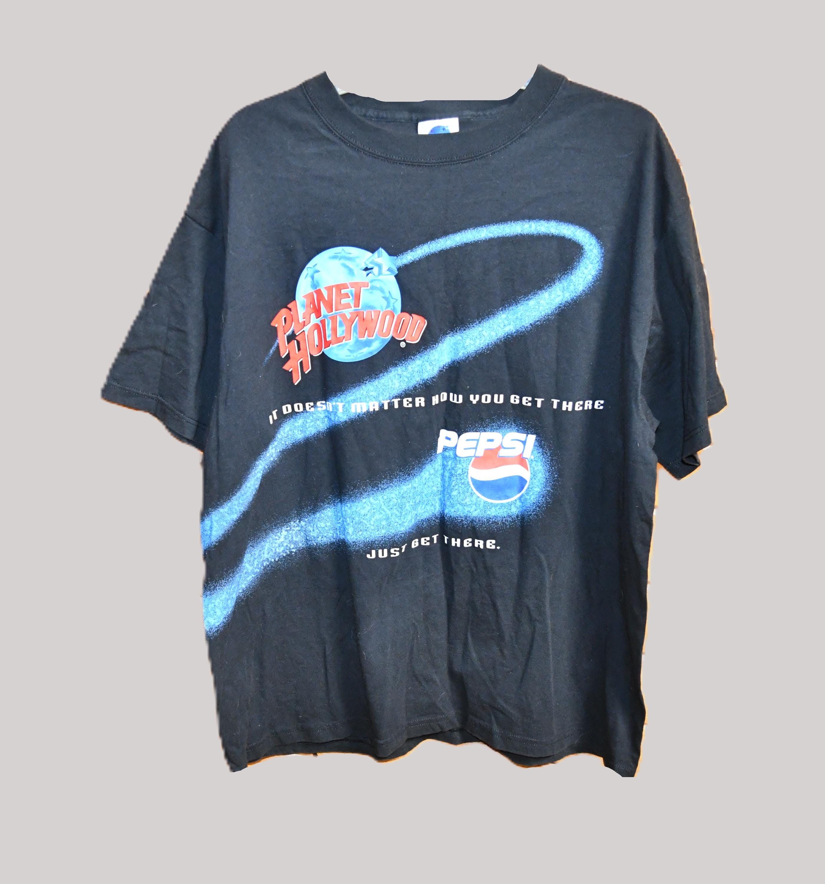Vintage 1991 Planet Hollywood Pepsi Collaboration Graphic Tee