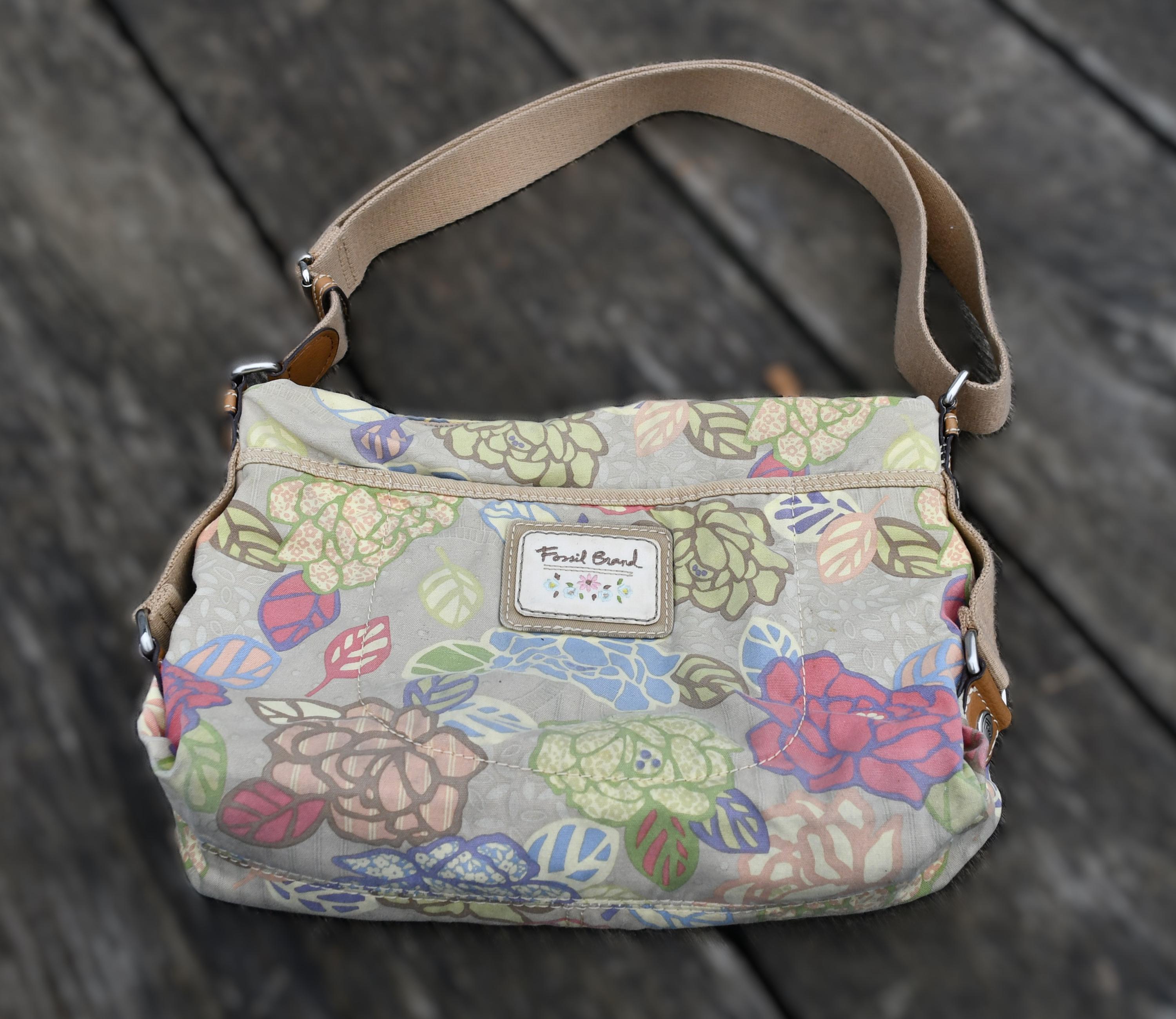 Vintage Fossil Brand Crossbody Bag/purse-s/n Zb2256-multi Colored