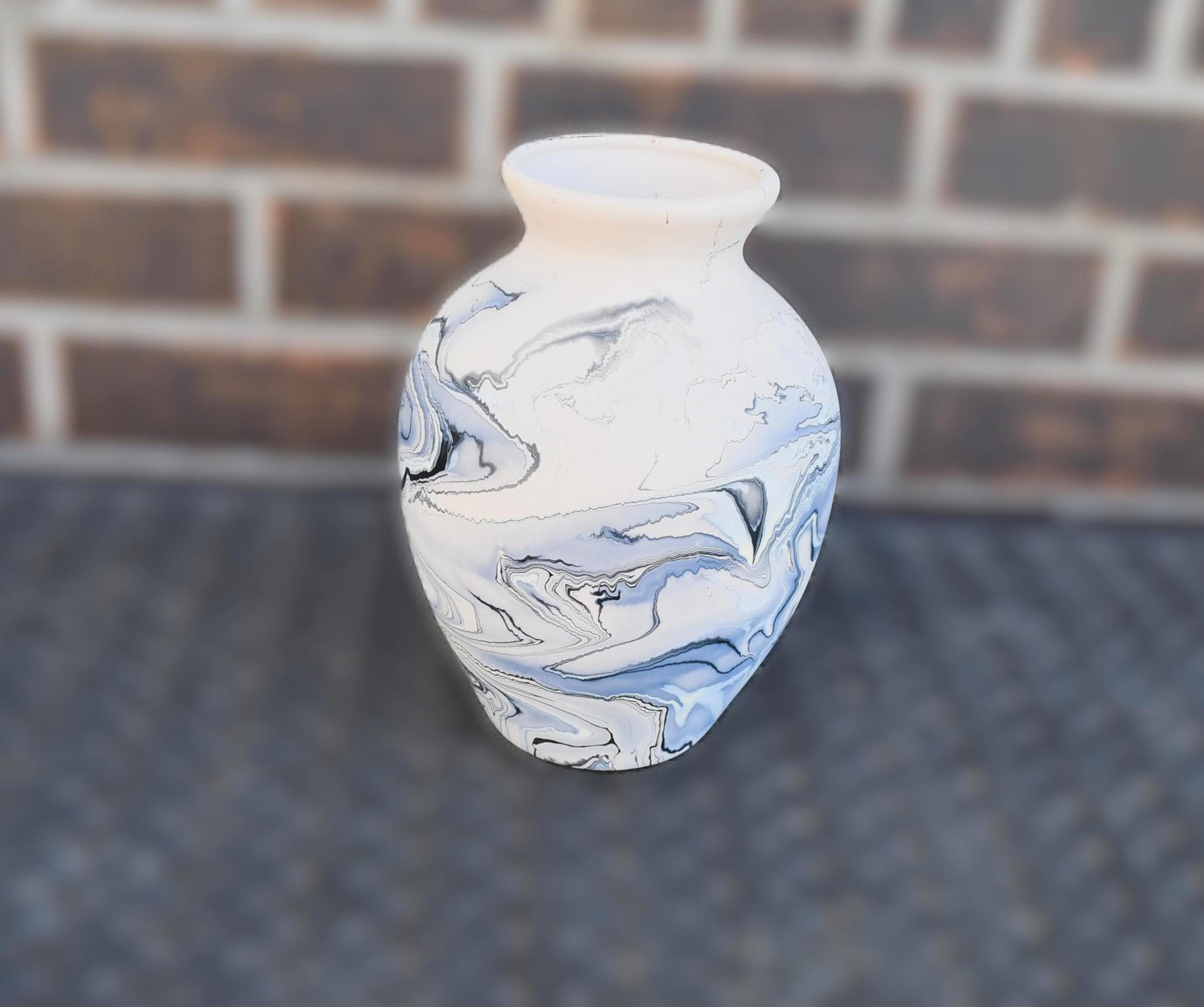 Vintage Nemadji Pottery Vase - Made in USA - Beautifully Hand