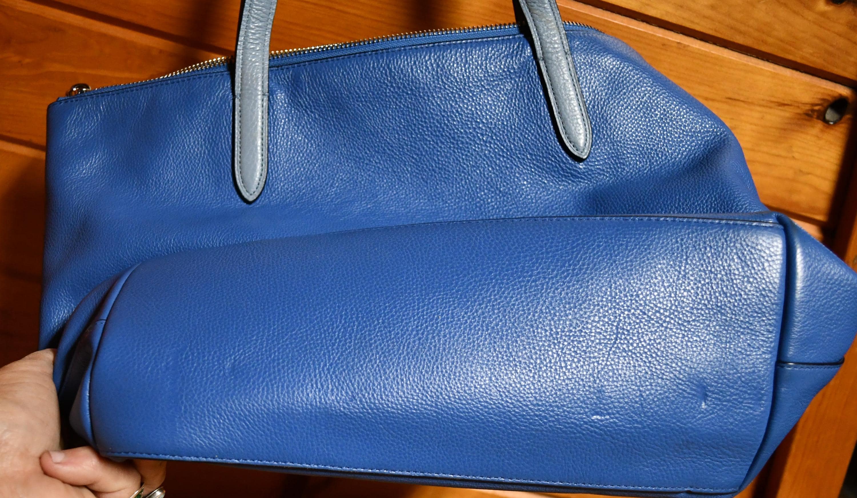 Coach Blue Taylor Pebble Leather Tote / Purse / Bag No. M1681