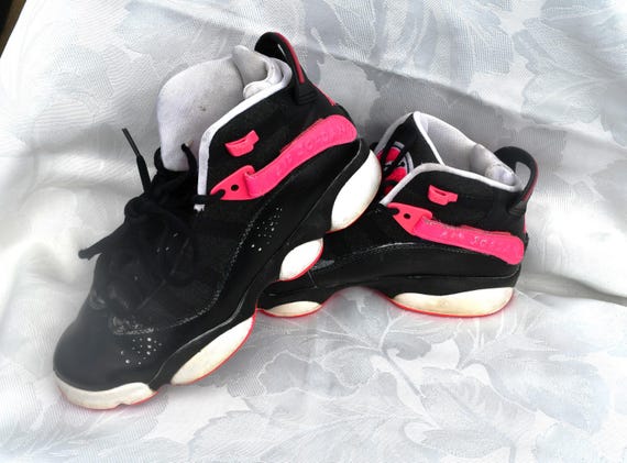 jordan 6 rings black and pink womens