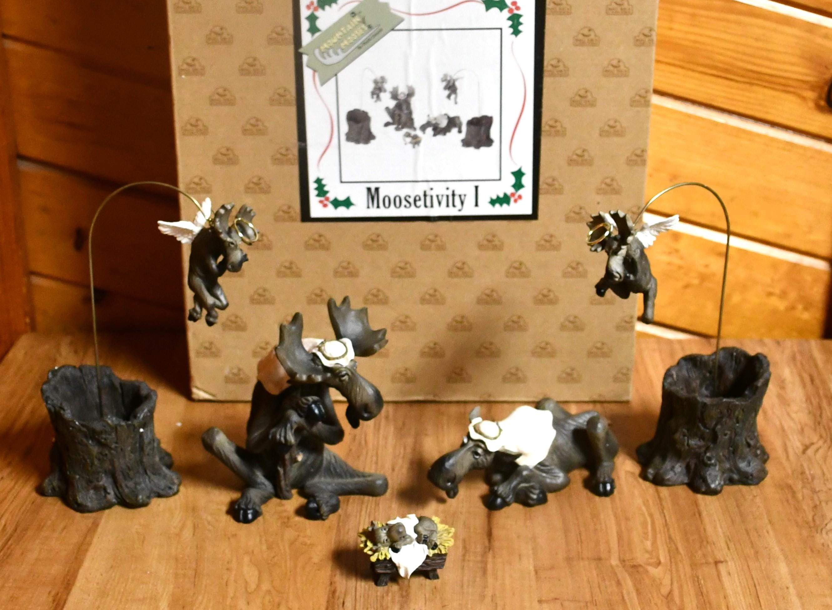Vintage Big Sky Carvers Moosetivity I - Mountain Mooses by Phyllis