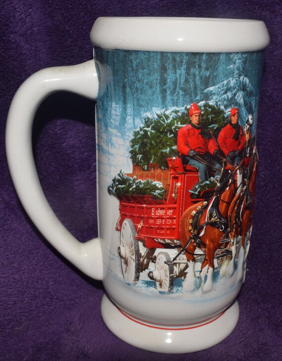 Anheuser Busch Budweiser Vintage Holiday Stein Vintage