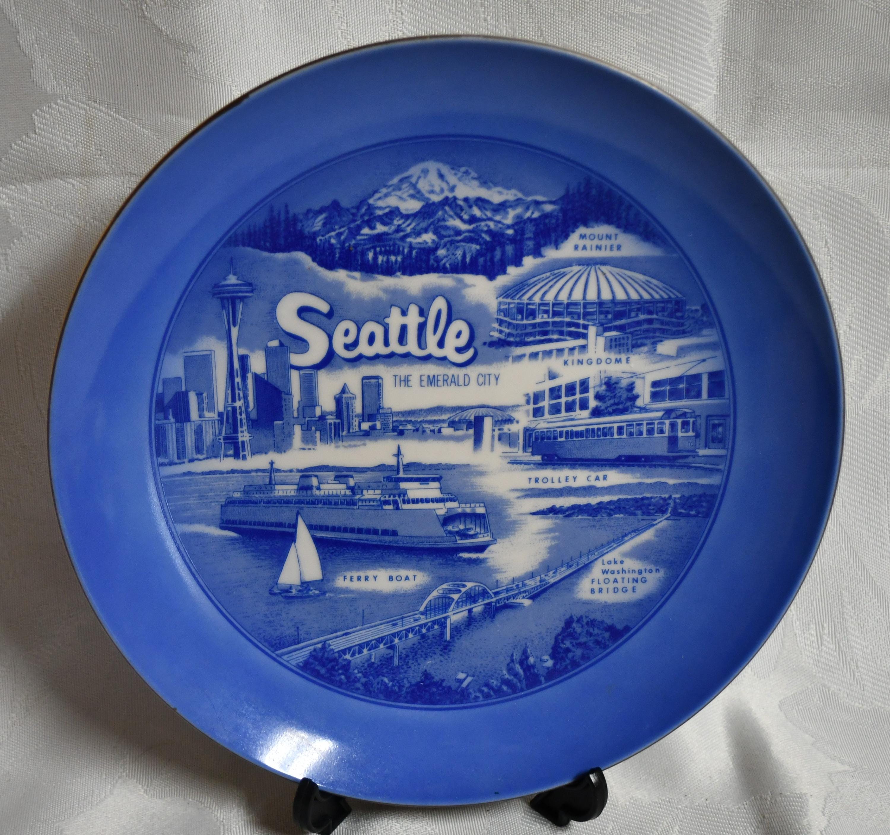 Seattle: Washington State's Emerald City [DVD](中古品) Vintage Seattle the Emerald City Blue Blue Souvenir Plate - Made