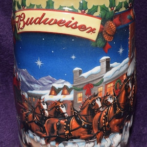 Jarra Anheuser-Busch Budweiser Vintage Holiday, vintage 2003, Old Town Holiday, CS560