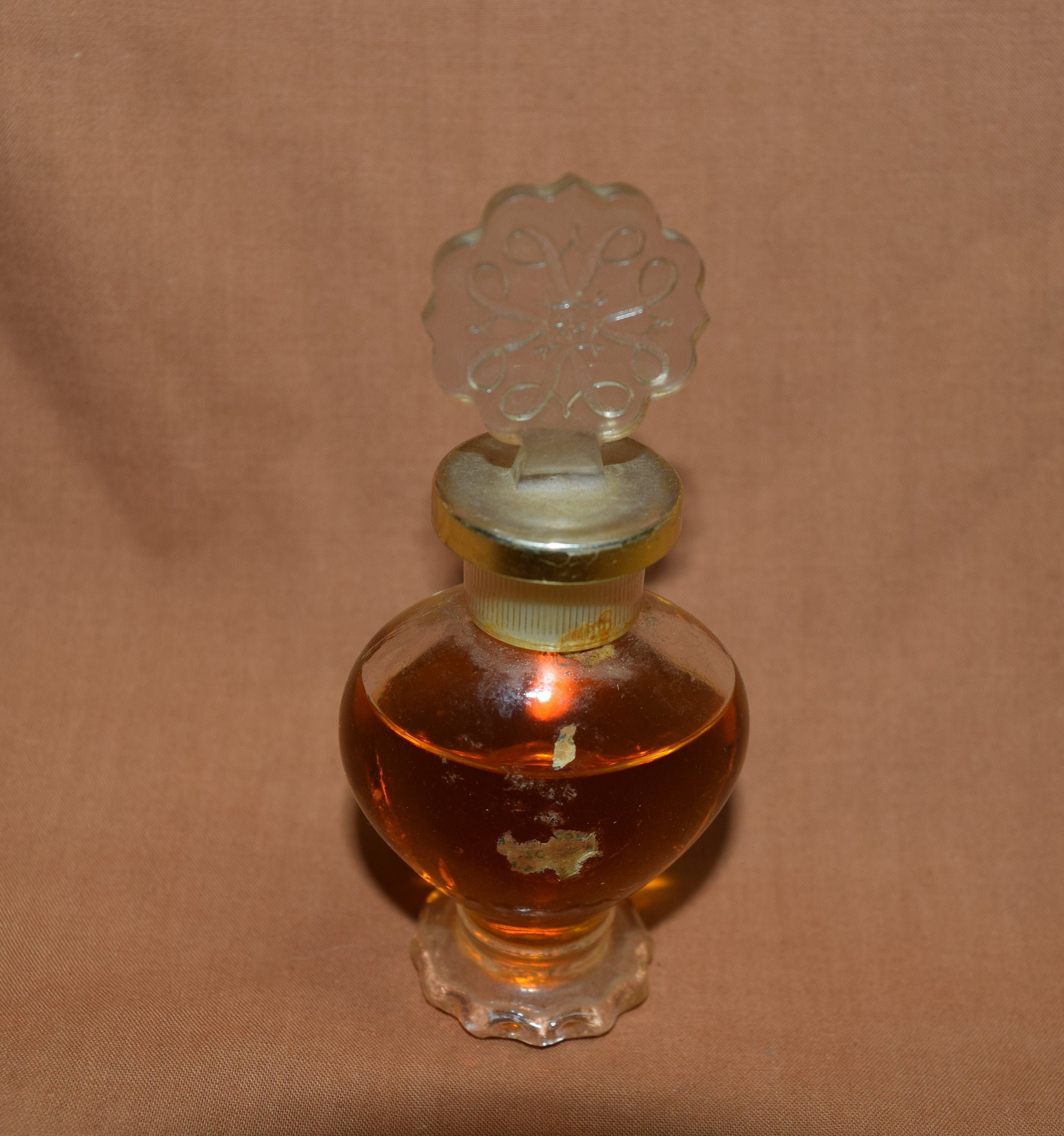 Vintage Heart Shaped Glass Perfume Bottle with Stopper (Set of 2)