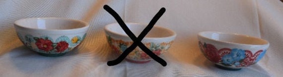 ミニチュア手描き花柄ボウル/小物皿3個セット - Etsy 日本