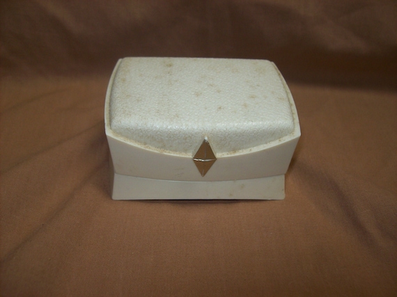 Vintage Rocket Wedding Ring / Jewelry Ring Box W/… - image 1