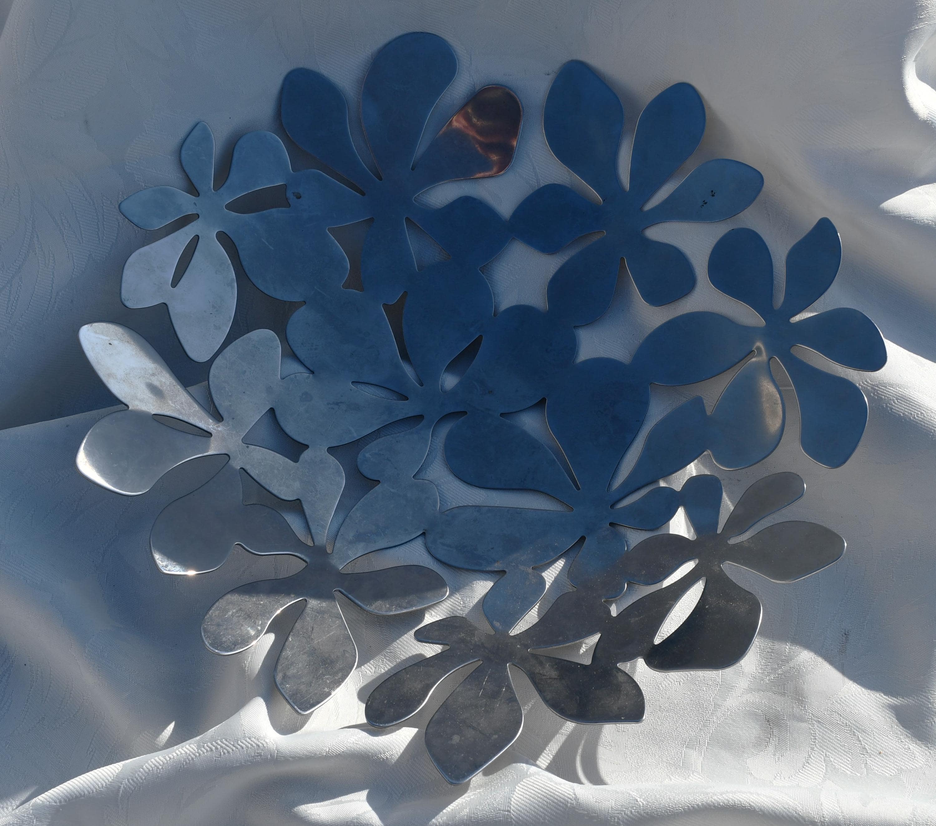 FLOWERS ジグソーパズル 木製フレーム付き Innocent Grey Vintage 1999 Ikea Stockholm - Flowers Design by Monika Mulder