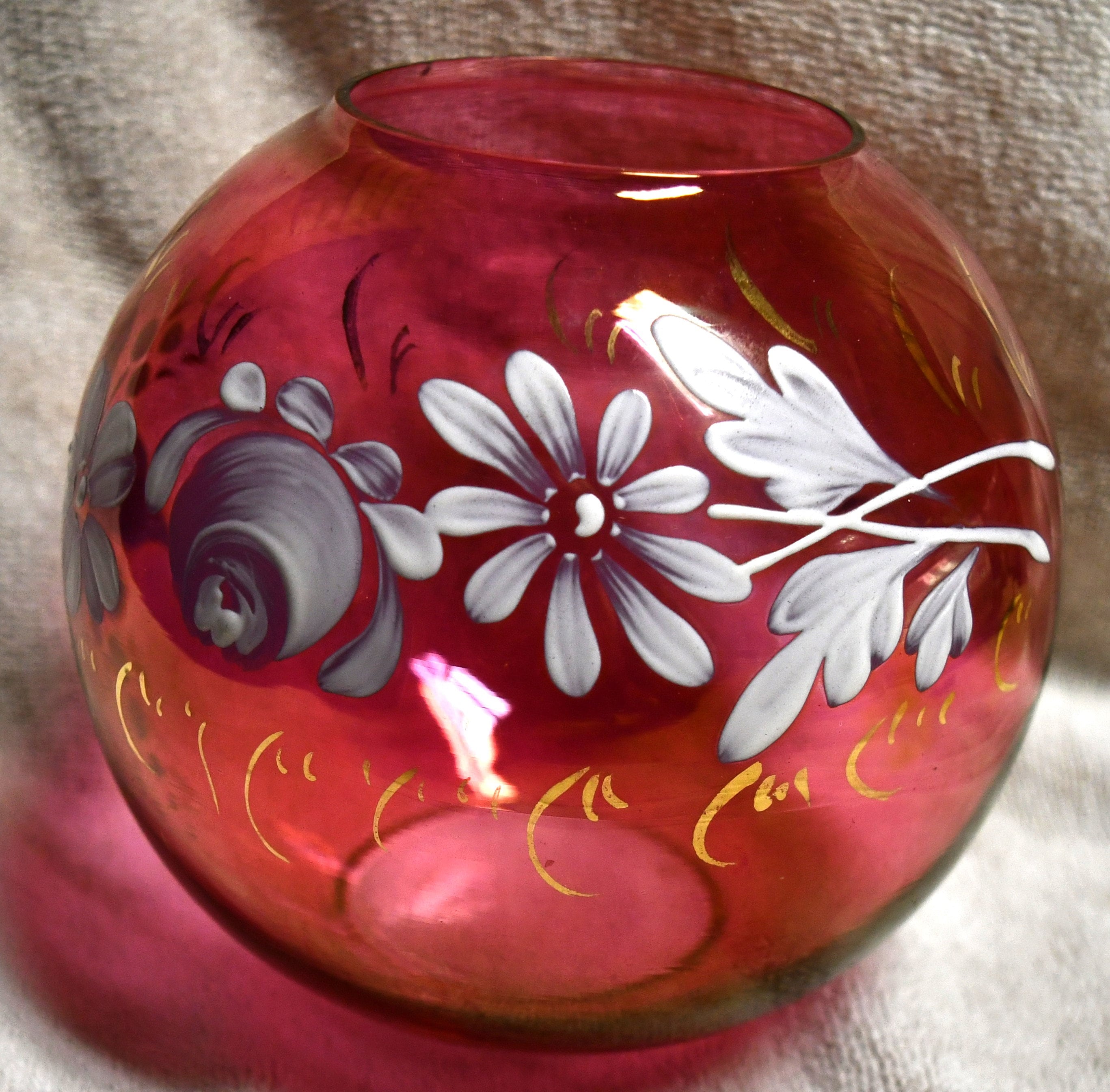 Antique Glass Vase セット Vintage Swung Glass Vases / Viking Fenton Glass Bud Stretch