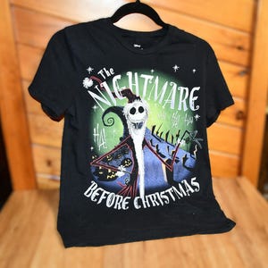 Disney The Nightmare Before Christmas Jack Skellington Unisex T-Shirt Size Small - Black image 1