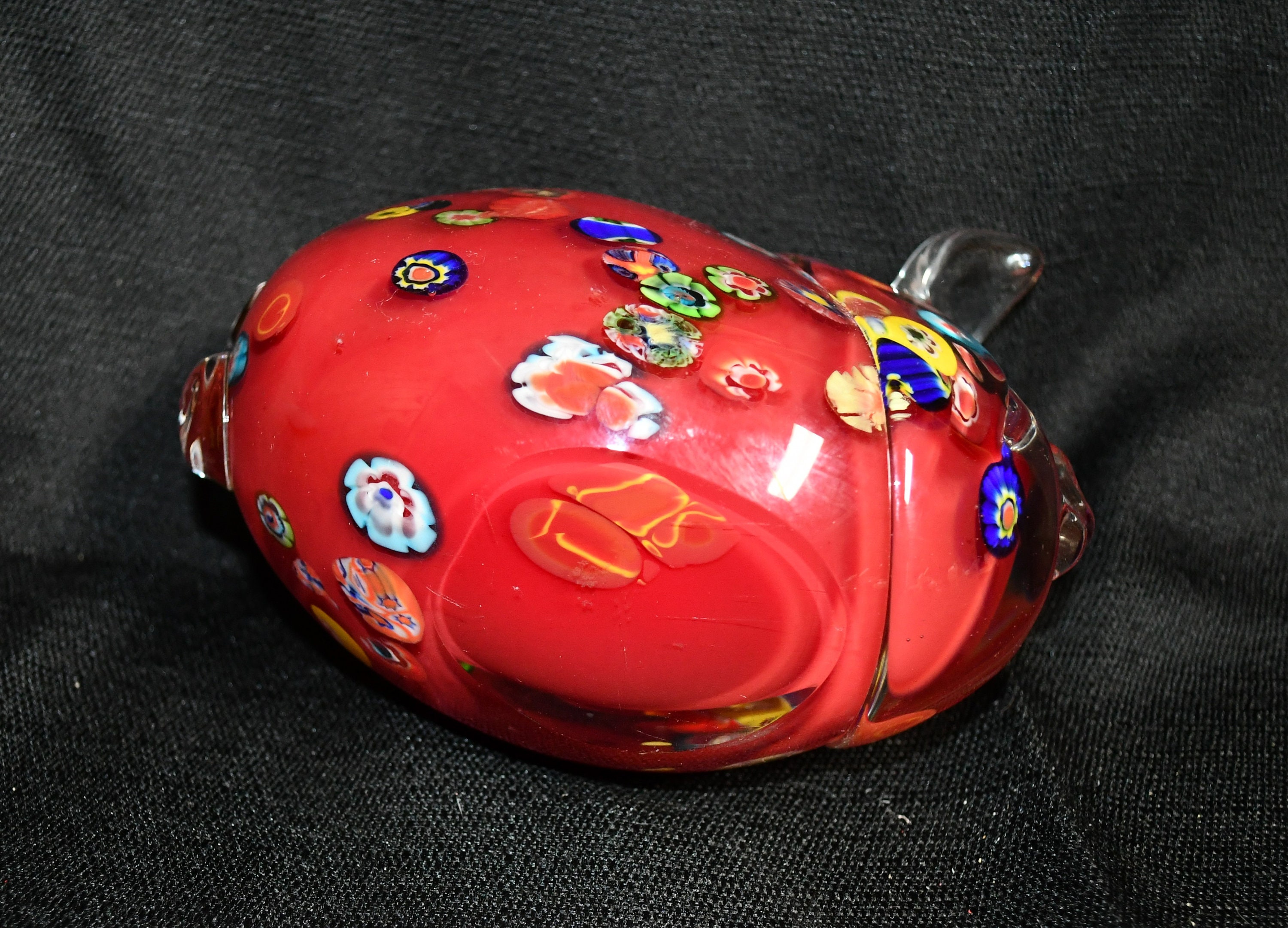 レトロ ベネチアン ガラス ムラーノ ミルフィオリ 水差し イタリア レッド il_fullxfull.6169666951_kvnd.jpg