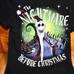 Disney The Nightmare Before Christmas Jack Skellington Unisex T-Shirt Size Small - Black image 3