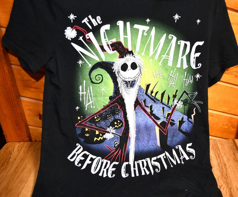 Disney The Nightmare Before Christmas Jack Skellington Unisex T-Shirt Size Small - Black image 3