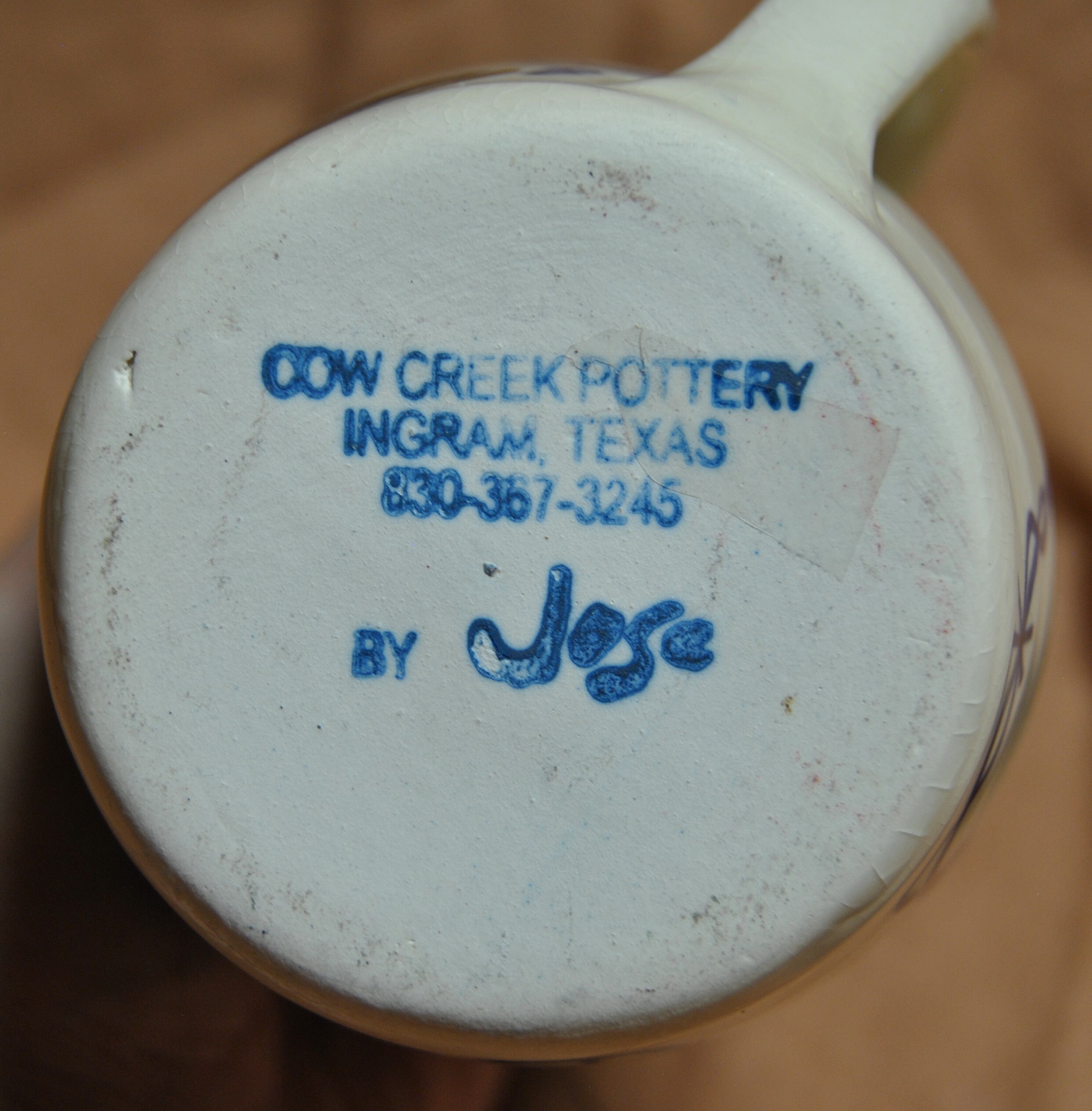 Vintage Cow Creek Pottery Hand Made / Hand Painted - Signed