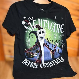 Disney The Nightmare Before Christmas Jack Skellington Unisex T-Shirt Size Small - Black image 2