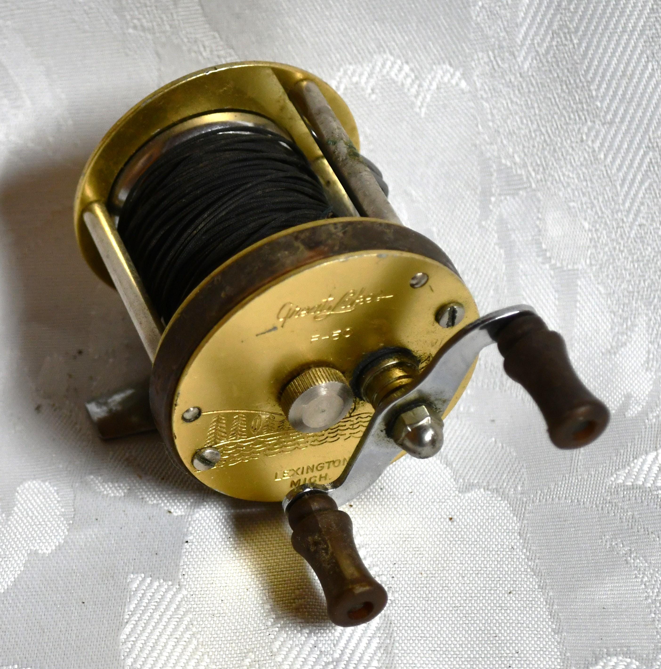 antique great lakes fishing reel Vintage Great Lakes Model F-50 Fishing Reel - in Working Condition