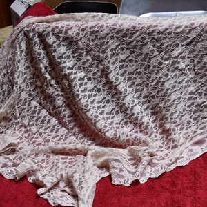 Vintage Chantilly Lace (?) Shawl-Bought At Estate Sale-Was Sellers Grandmothers / Ruffled Edges