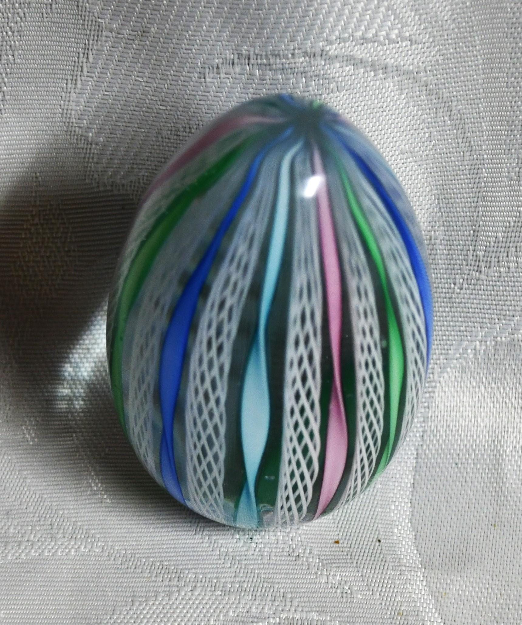 Vintage Fratelli Toso Murano Glass (?) Millefiori Latticino Hand