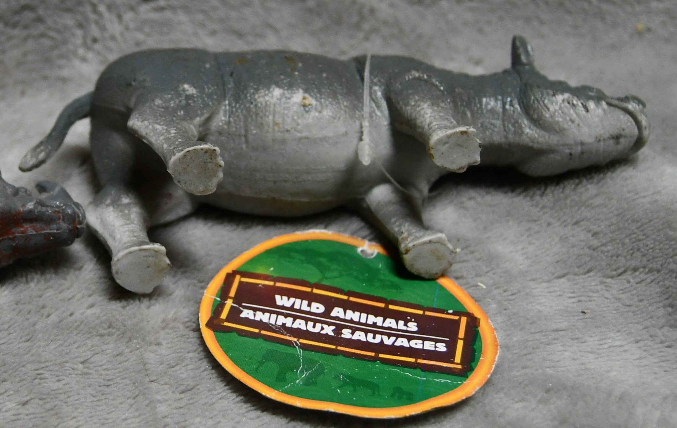 Vintage Set of 2 White Rhinoceros/rhino Figurines. One Has NN or