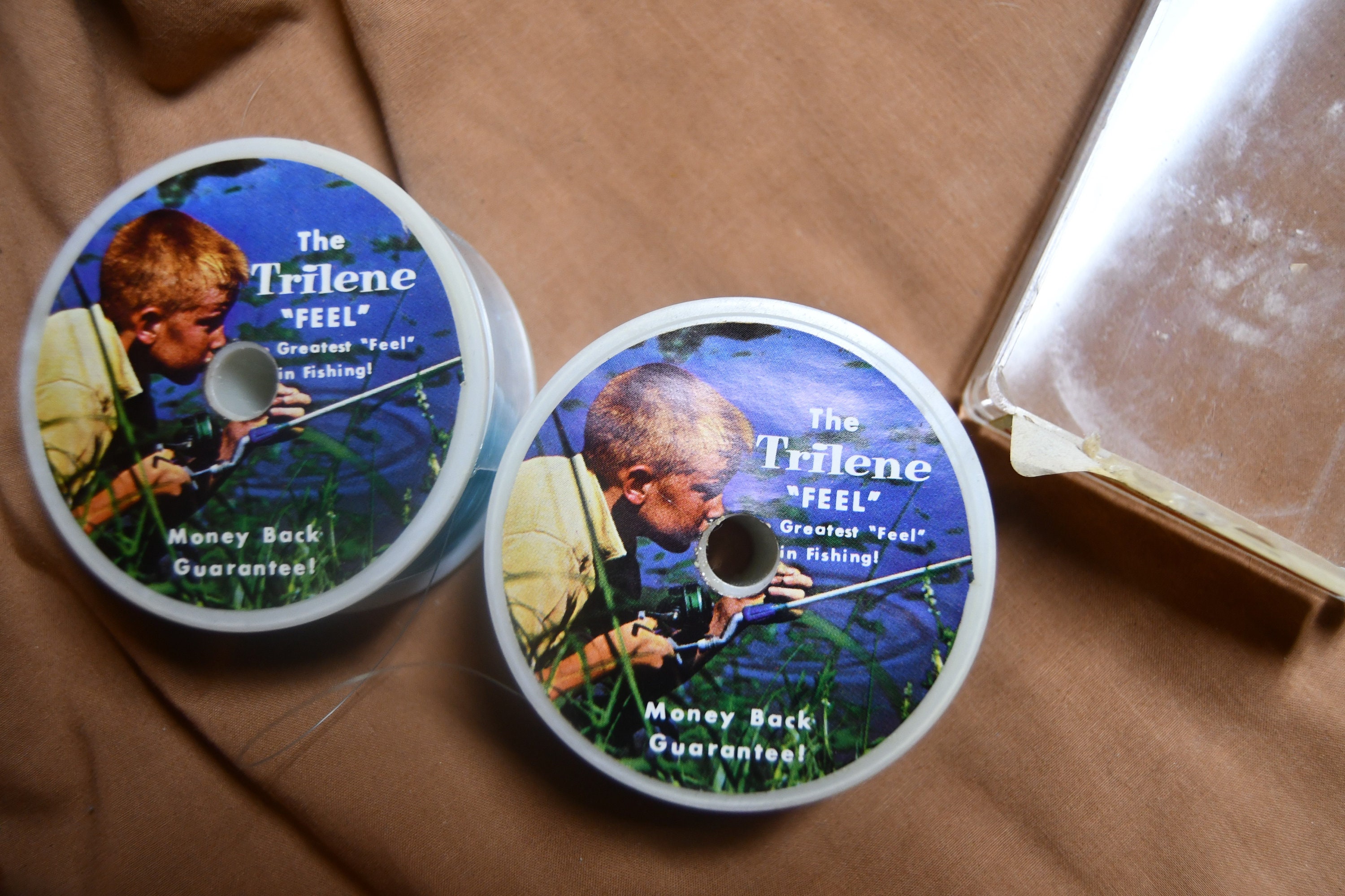 Vintage Berkley Trilene-two Spools of 8 Pound Fishing Line New Monofilament  W/plastic Box, Cardboard Cover, Paper, Instructions Never Used -   Ireland