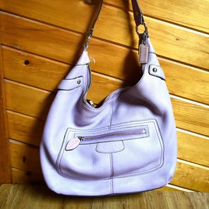 Coach Lavender Color "Penelope"  Pebble Leather Tote / Purse / Bag No. M0982-F14660 - Minor Condition Issues