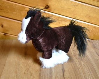 とってもキュートな Ganz Webkinz クライズデール馬のぬいぐるみ - 黒
