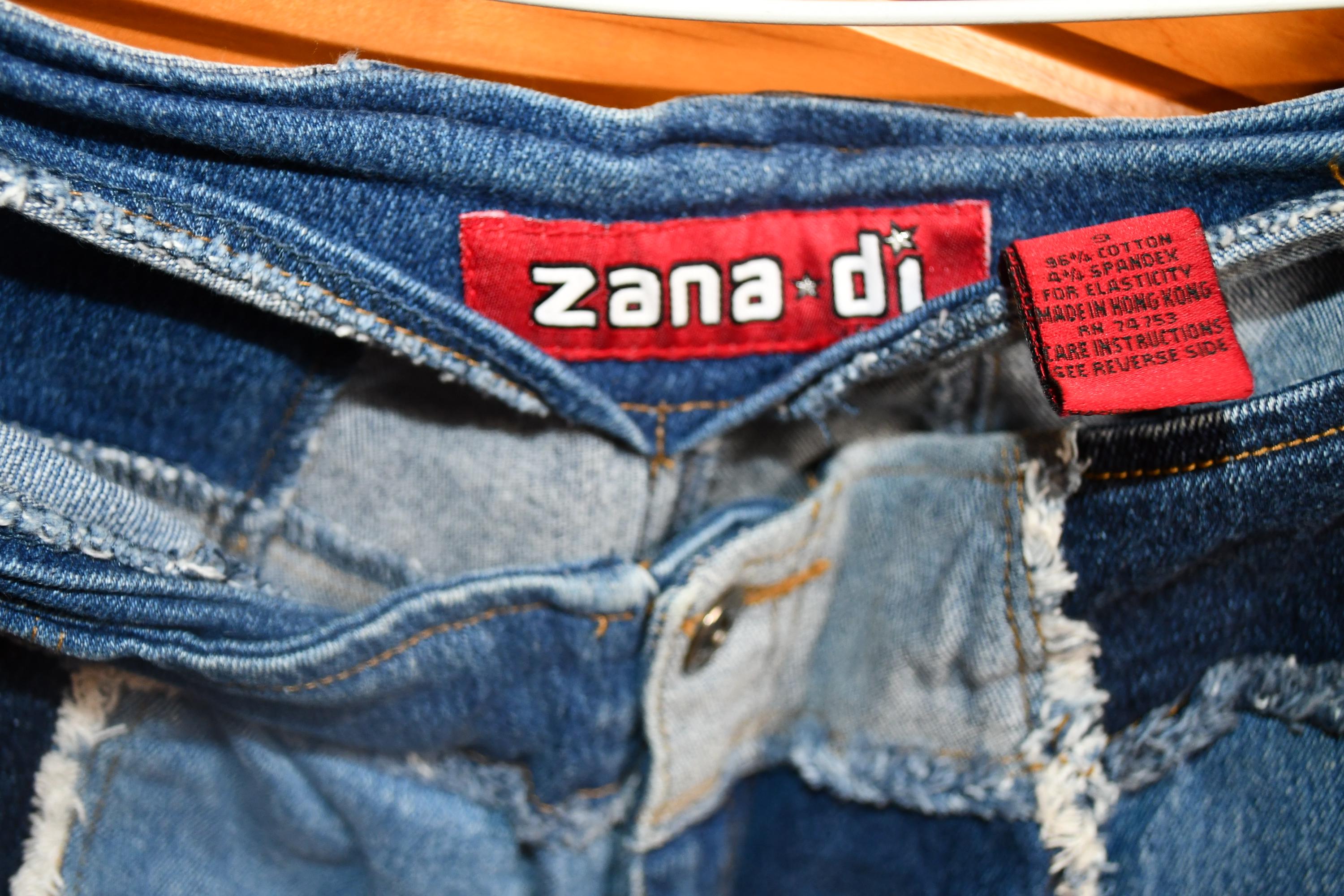 Vintage 1990s Zana-di Ladies Size 9 Patchwork Jeans-low Rise With