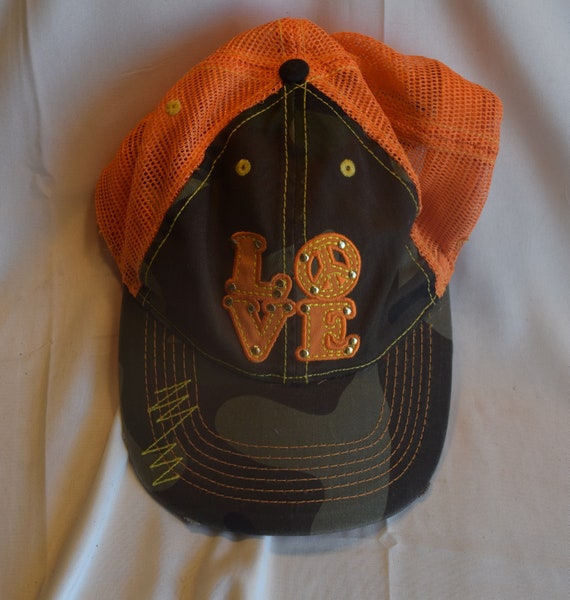 Empilés LOVE Sequined Camo Orange ABG Accessoires Marque Unisex Baseball  Style Hat-One Size Fits All -  France