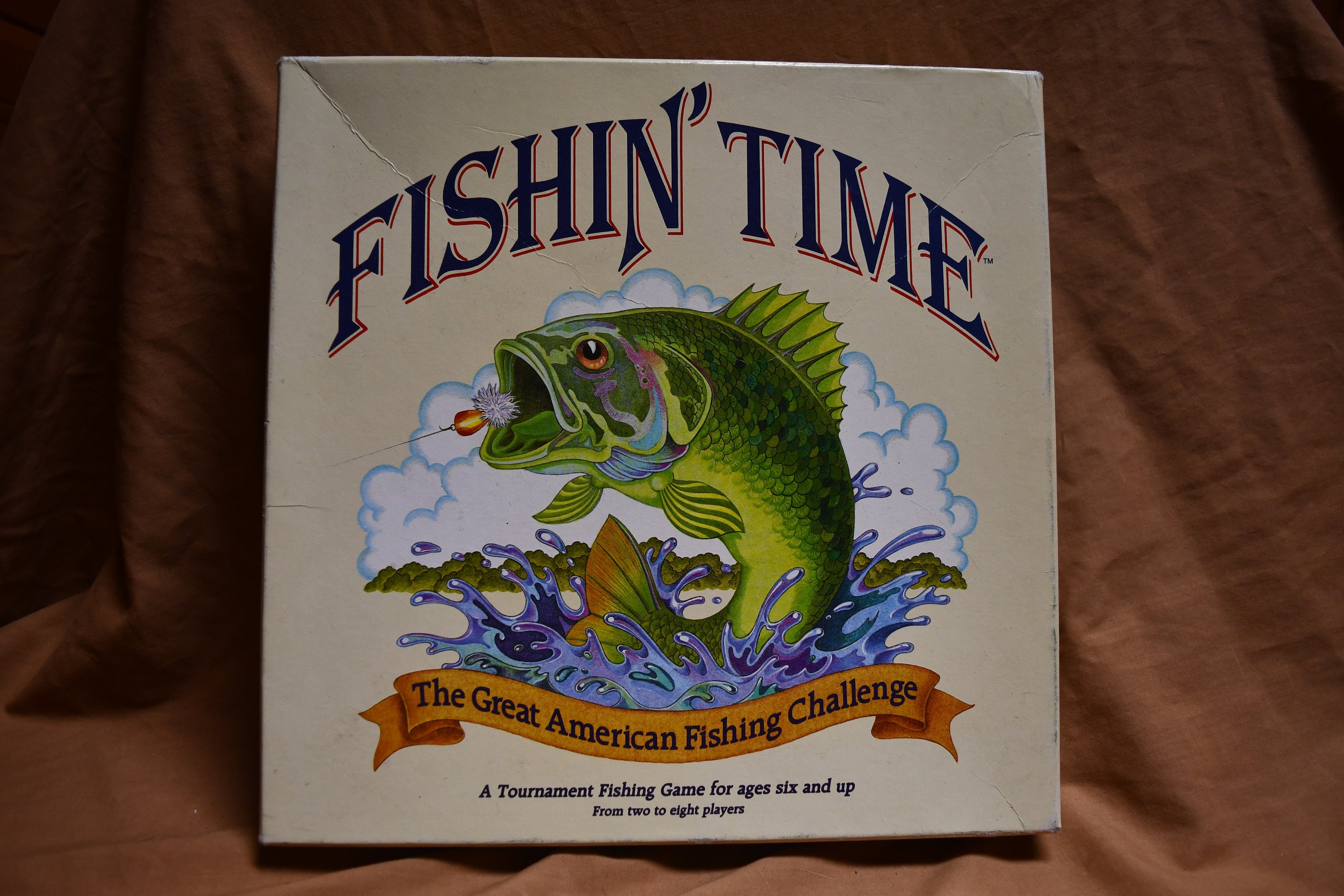 Vintage 1986 Fishin Time the Great American Fishing Challenge Board Game  Distinctive Games Complete 