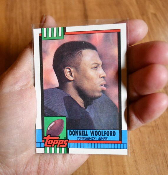 Vintage 1990 Topps Football Card - Chicago Bears - #21 - Donnell Woolford,  Cornerback - Card #379 in Protector - Non-graded - Etsy